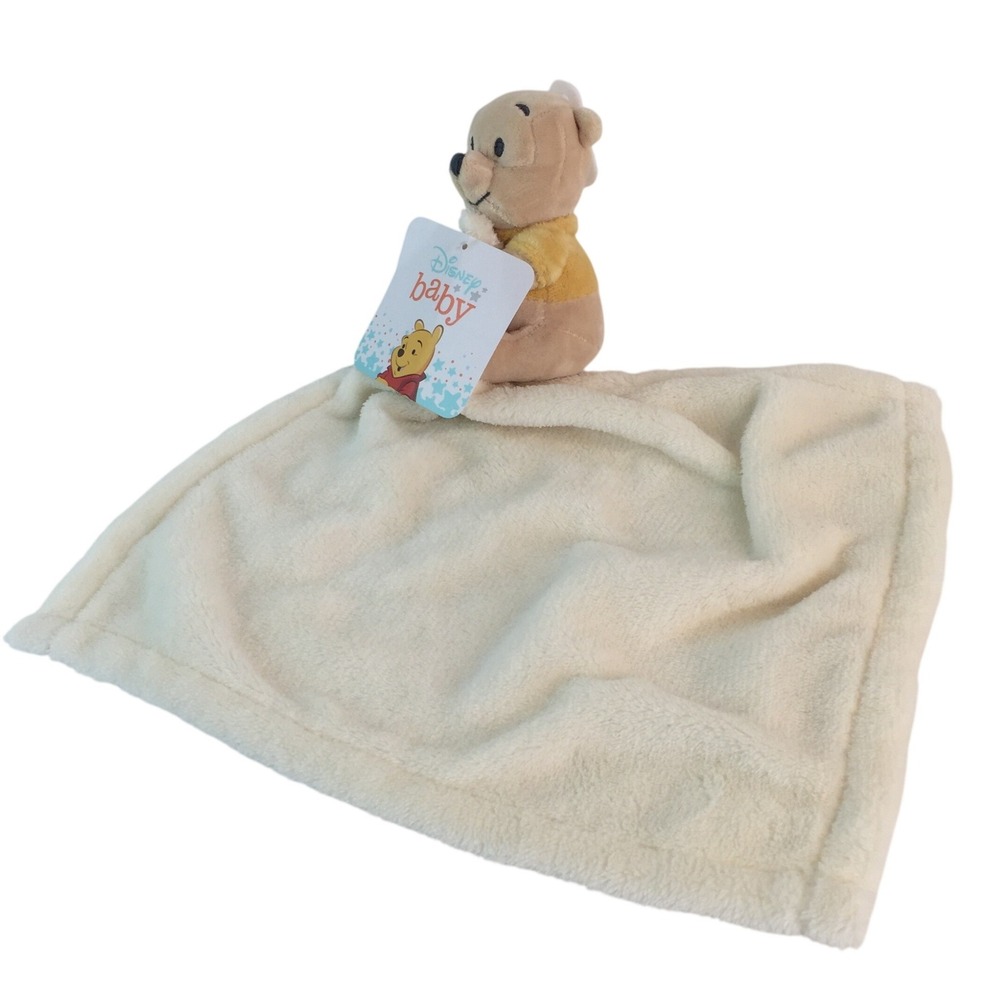 Disney Baby Lambs & Ivy Winnie the Pooh Lovey Baby Security Blanket Cream NWT